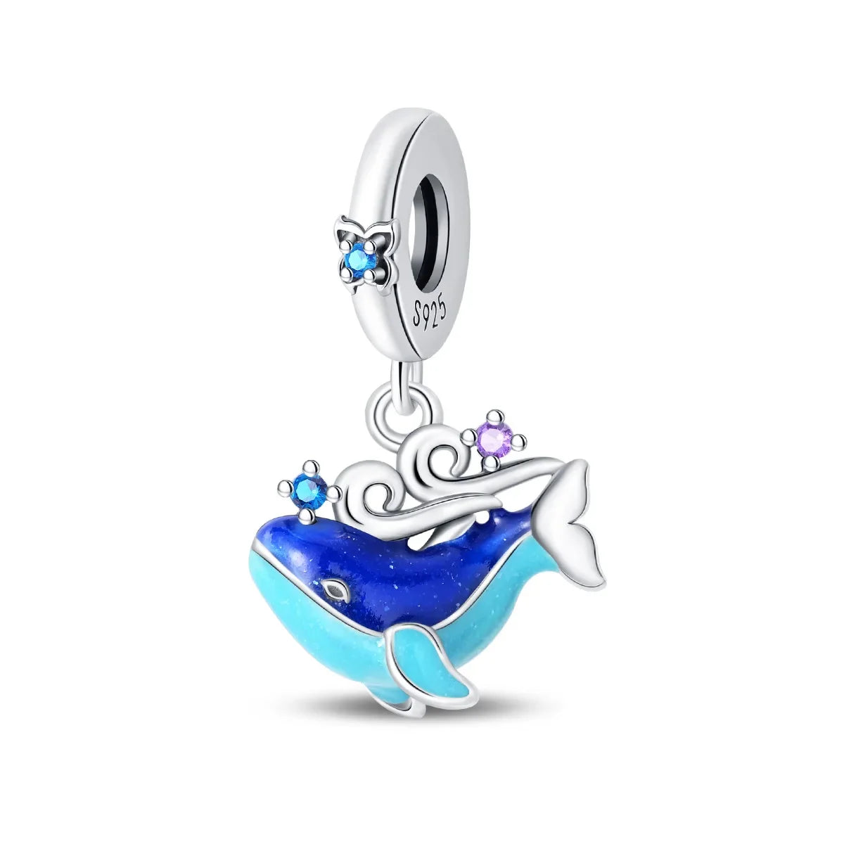 Underwater World 925 Sterling Silver Ocean Animal Pendant for DIY Bracelet or Necklace