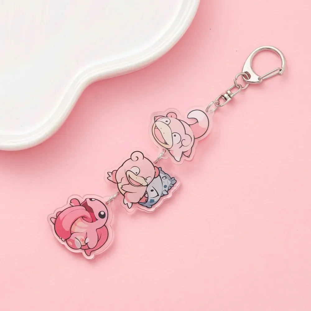 Cute Anime Acrylic Keychain Accessory Cartoon Car Bag Pendant Gift for Friends Fans