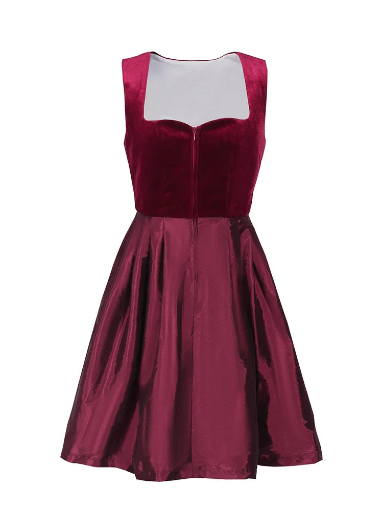 Oktoberfest Dirndl Dress With Lace Apron For Women Midi Red