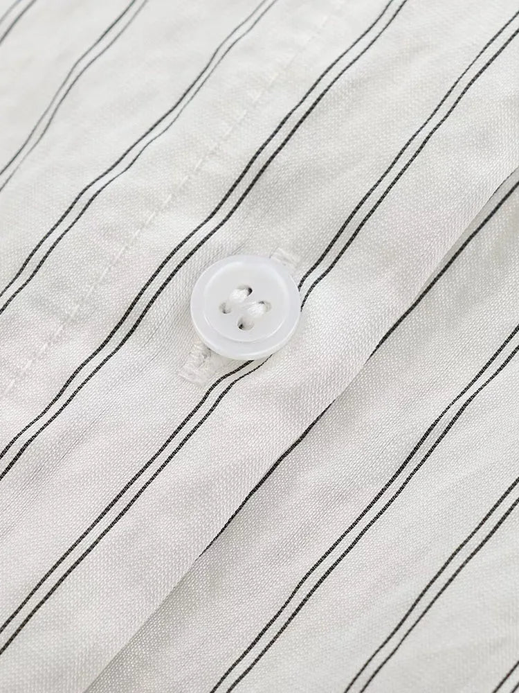 Versatile Casual Women's Striped Long Sleeve Lapel Shirt Comfortable Multi-Purpose Autumn Top