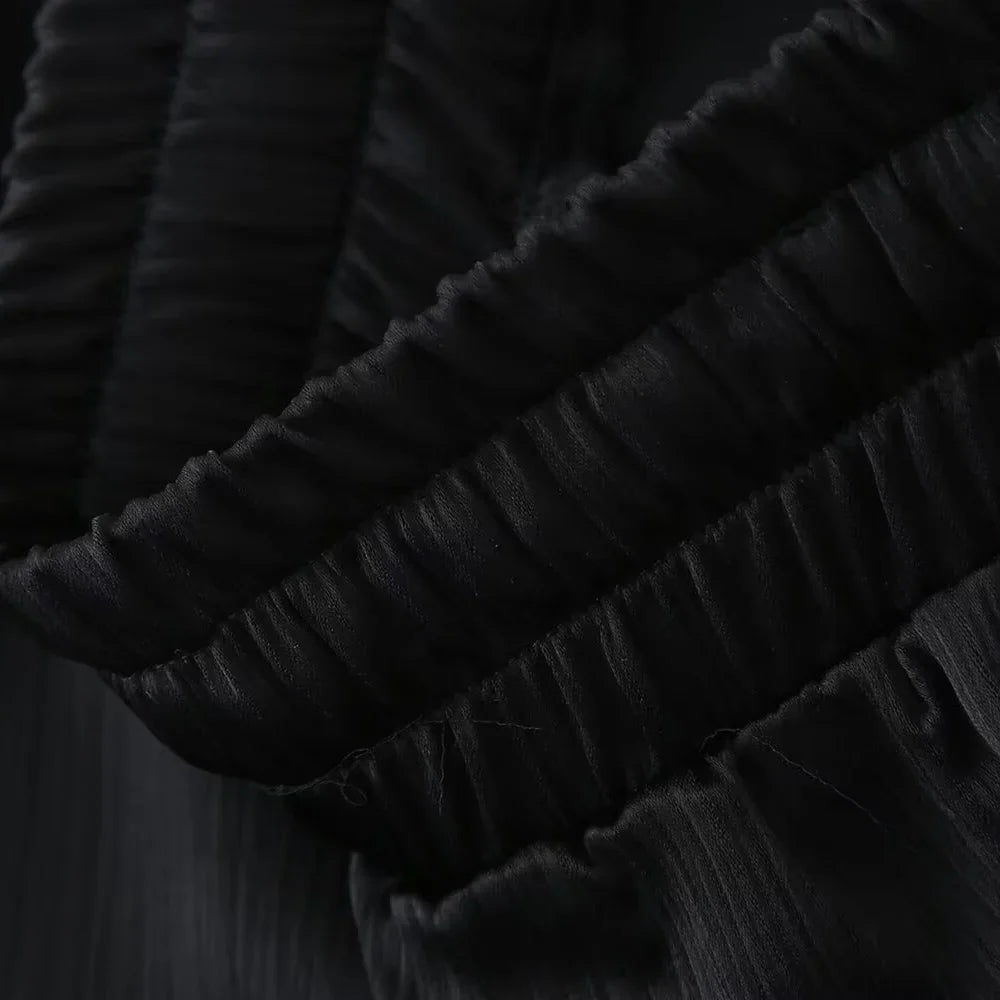 Women's Double Breasted Suit Jacket and Pants Set with Wrinkle Effect for Spring and Summer Fashion