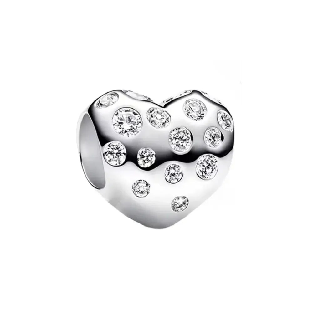 Pink Flower Caterpillar DIY 925 Sterling Silver Bead for Bracelet Bangle Jewelry Accessories