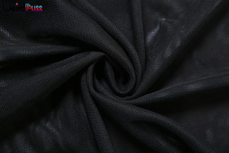 Deep V-Neck Sleeveless Backless Jumpsuit for Women Slim Fit Elastic Mesh Patchwork Skinny Stretch Flare Overalls