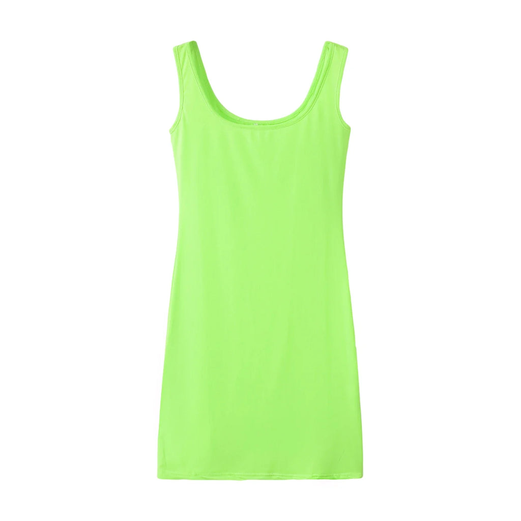 Women Solid Color Strap Casual Summer Sleeveless Dress