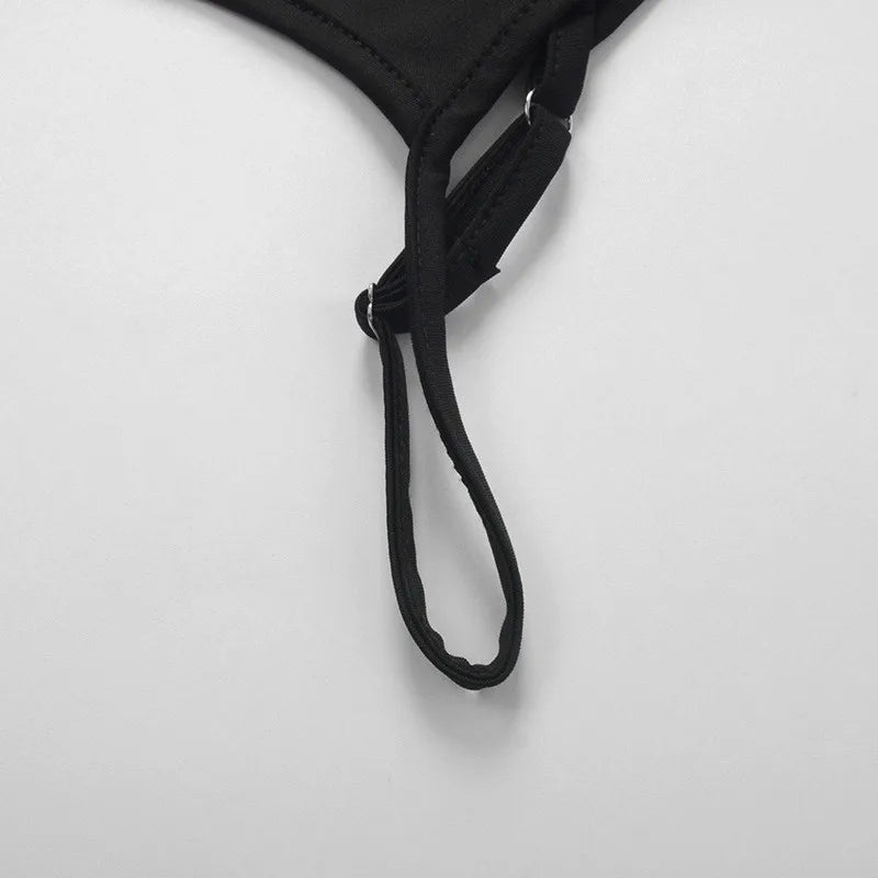 Women's Sleeveless Black Bodycon Jumpsuit Sexy Backless Slim Fit Casual Romper Streetwear Overall