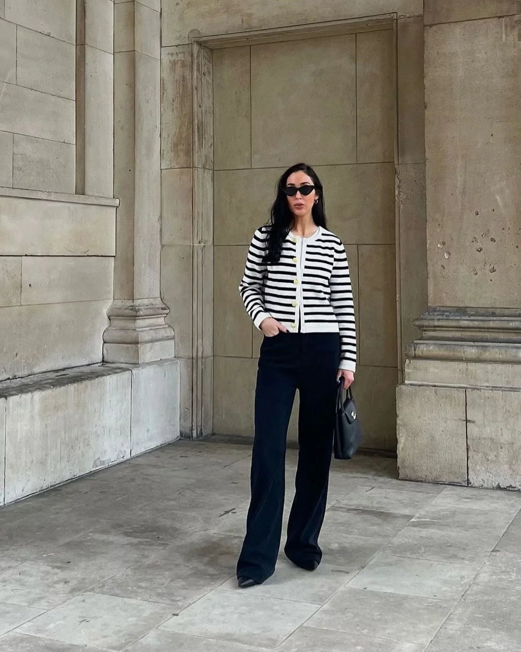 Autumn Striped Single Breasted Knit Cardigan and Shorts Two Piece Set for Women Elegant Sweater Top and Matching Bottoms Stylish Streetwear Outfit