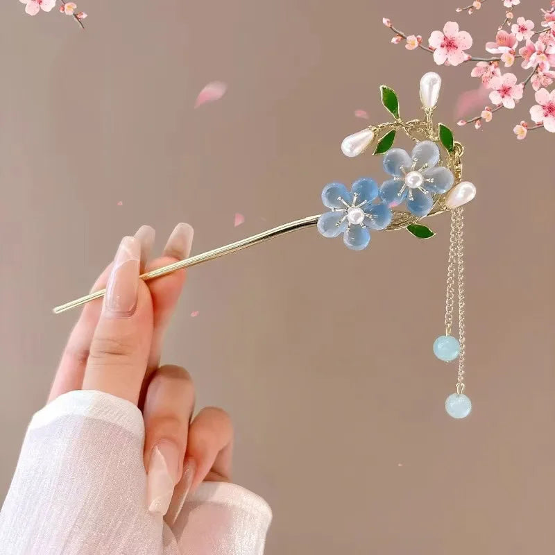 Romantic Chinese Style Hairpin Jewelry Accessory for Women and Girls Daily Wear