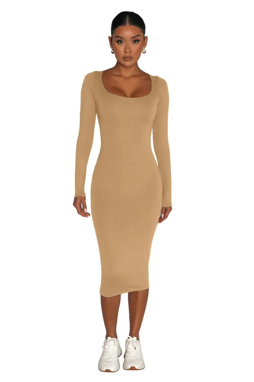 Velvet Bodycon Dress For Women Long Sleeve Party Clubwear