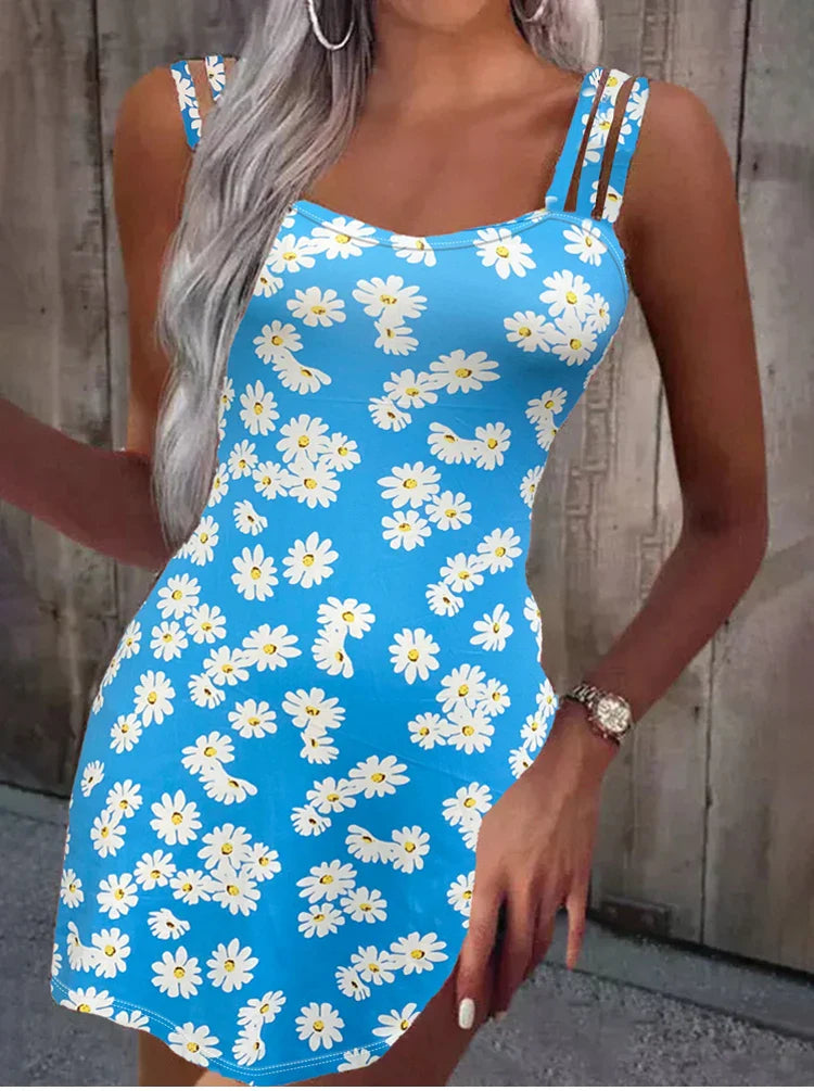 Floral Summer Sundress Women Sleeveless Lightweight Camisole