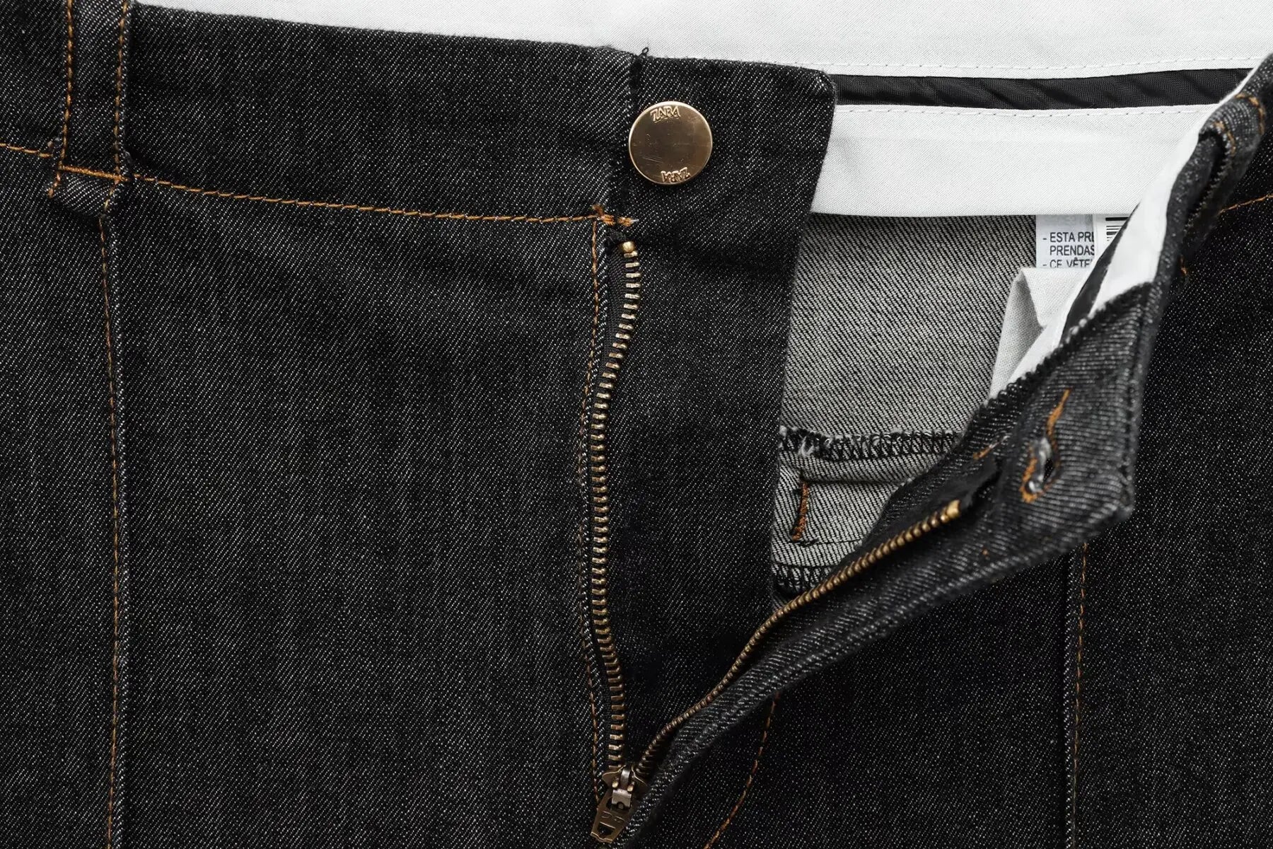 Women Black Denim Pants Set with Fitted Shirt and Patch Pockets Straight Leg Jeans Suit