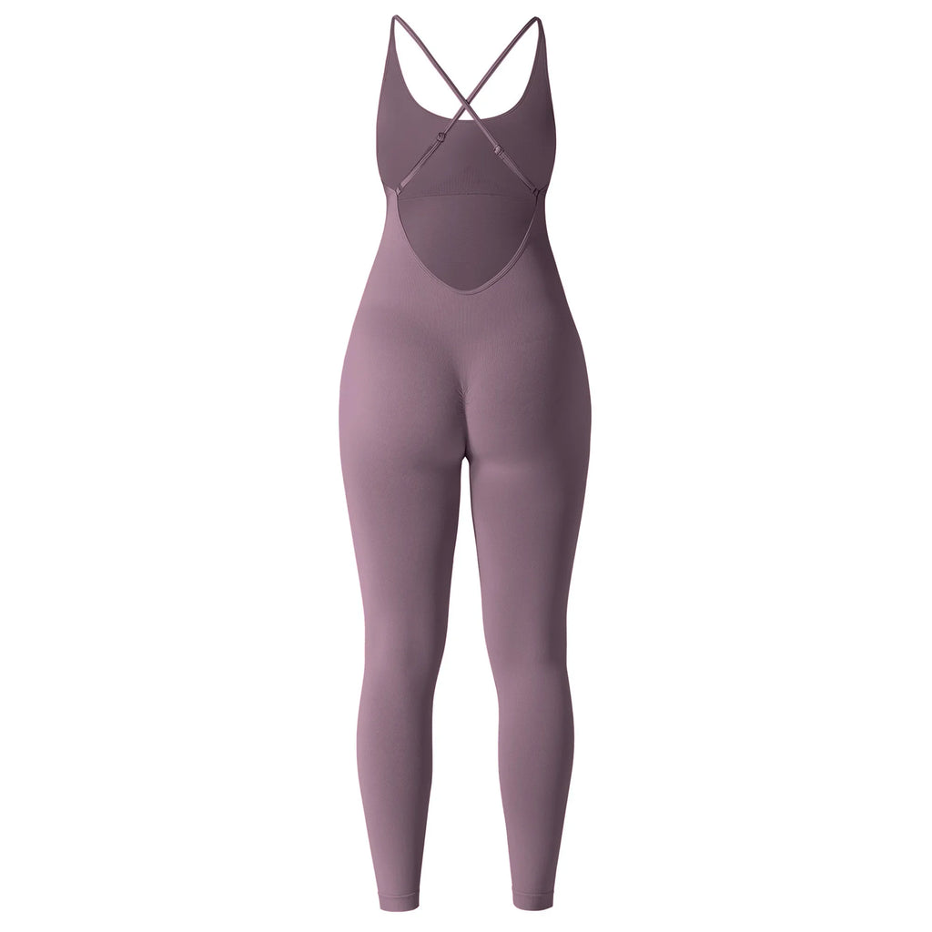 Solid Sexy Sleeveless Jumpsuit for Women Summer Backless Bodycon Romper Casual Playsuit Trendy Sportswear Streetwear