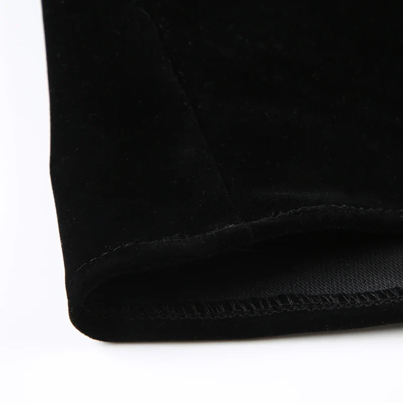 Black Velvet Mini Dress Sleeveless A Line Party Dress