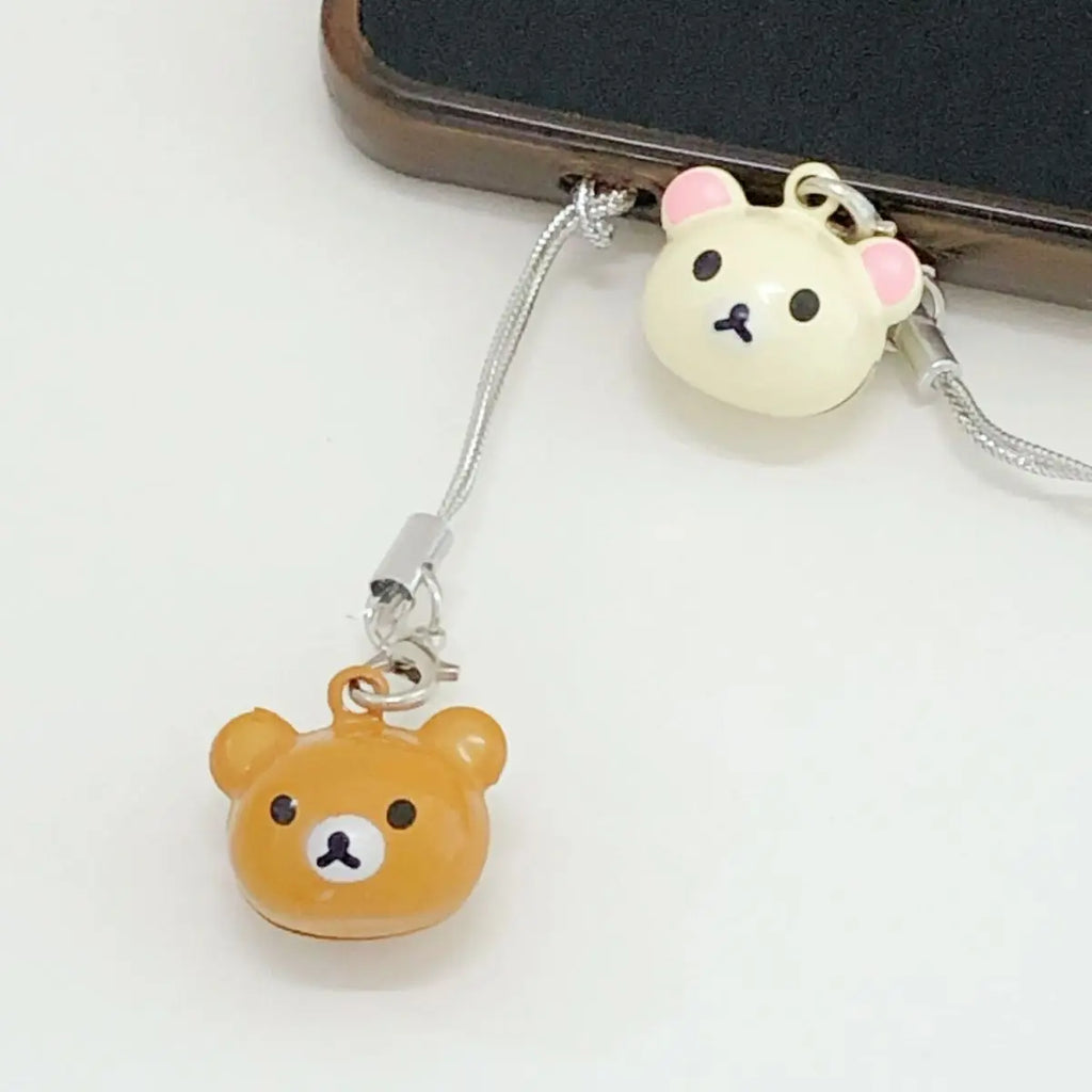 Kawaii Rilakkuma Brown Bear Backpack Pendant Charm Keychain Decor for Students and Girls Gift