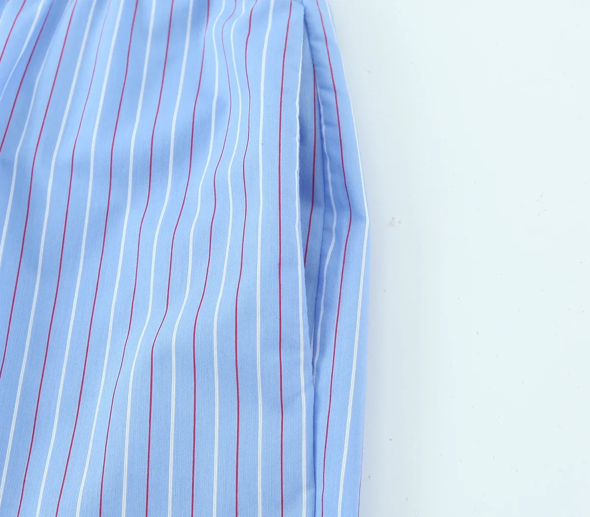 Fashionable Stripe Shirt and Wide Leg Pants Set for Women Casual Spring Outfit