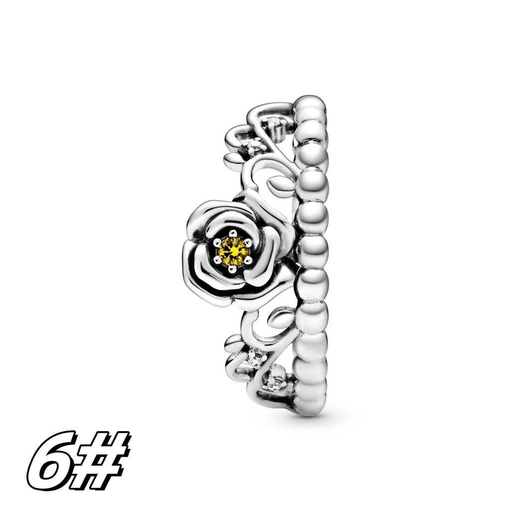 Beauty and the Beast 925 Sterling Silver DIY Charm for 3mm Bracelets with Eternal Rose Design