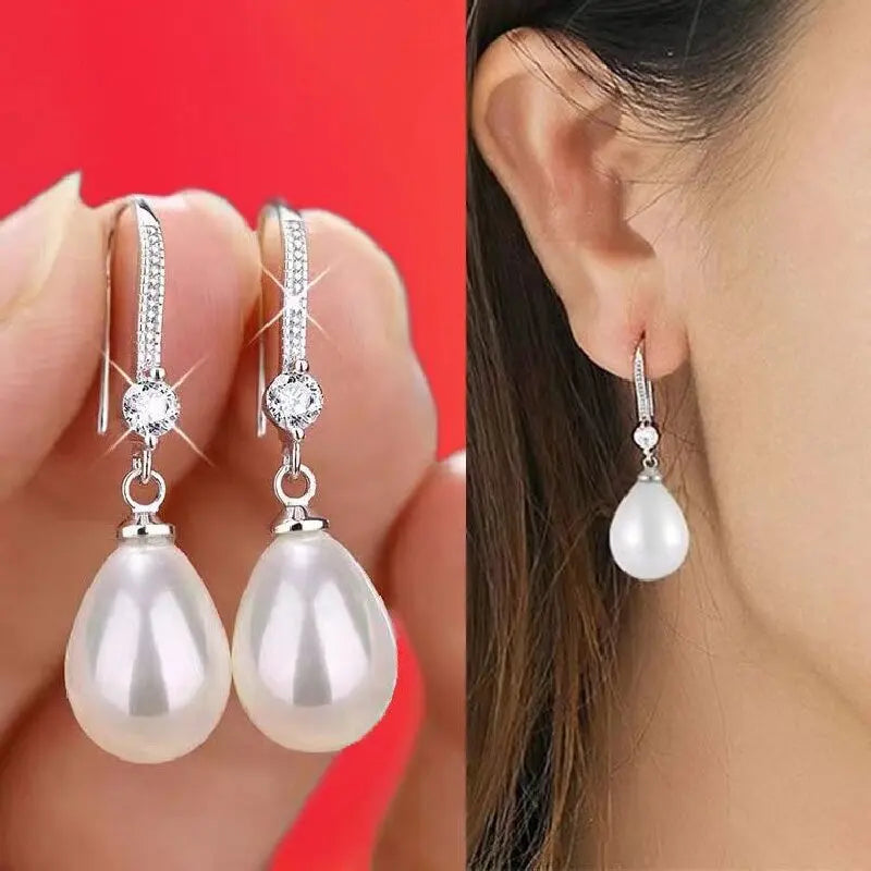 Women's Trendy Pearl Tassel Earrings Set for Outdoor Travel, Parties and Holiday Gifts