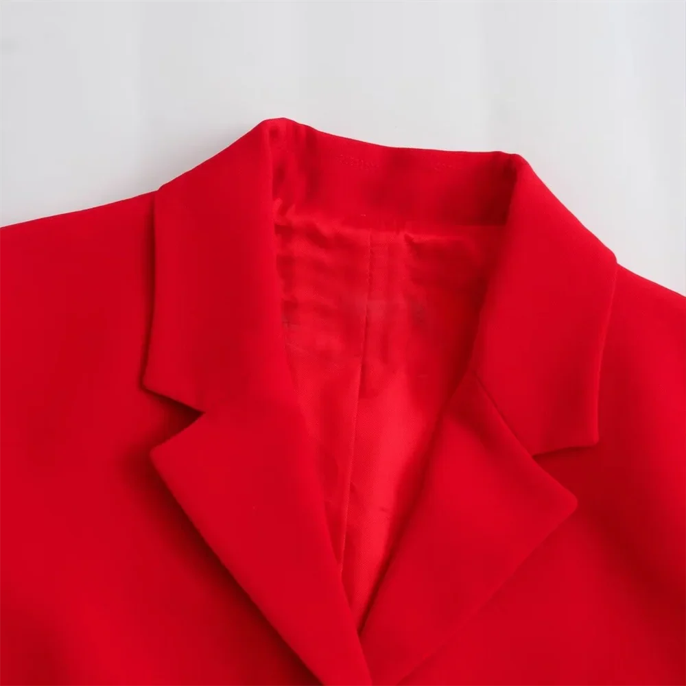 Women's Fashion Elegant Commuting Two-Piece Set Featuring Tailored Tight Suit Coat and Wide Pleated Short Skirt