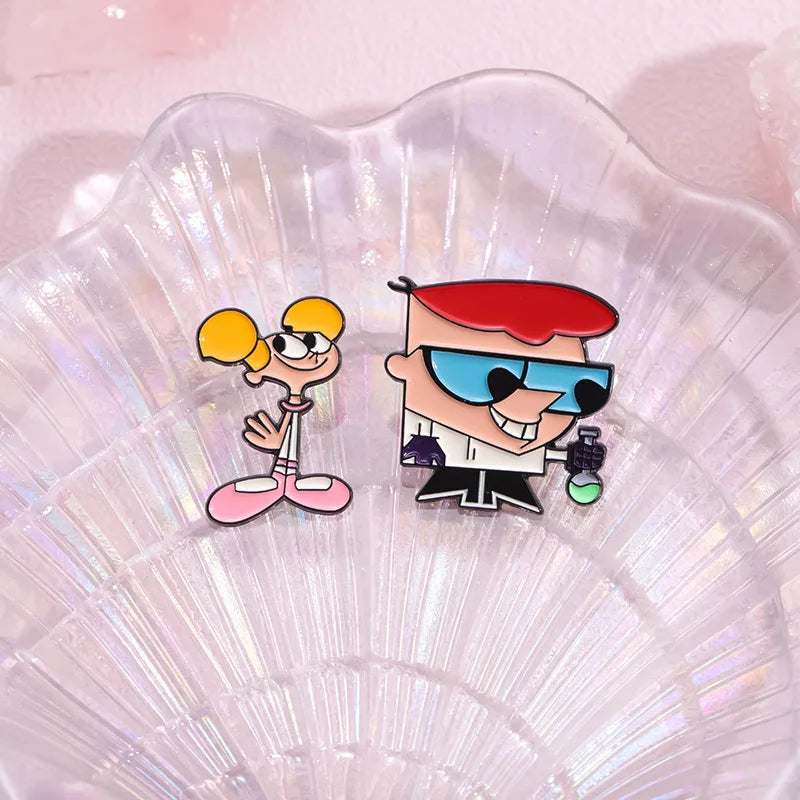 Cartoon Character Enamel Pins Set Cute Anime Brooches Fashion Accessories