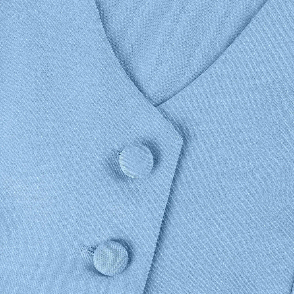 Sleeveless V-Neck Vest and Wide Leg Pants Suit for Women