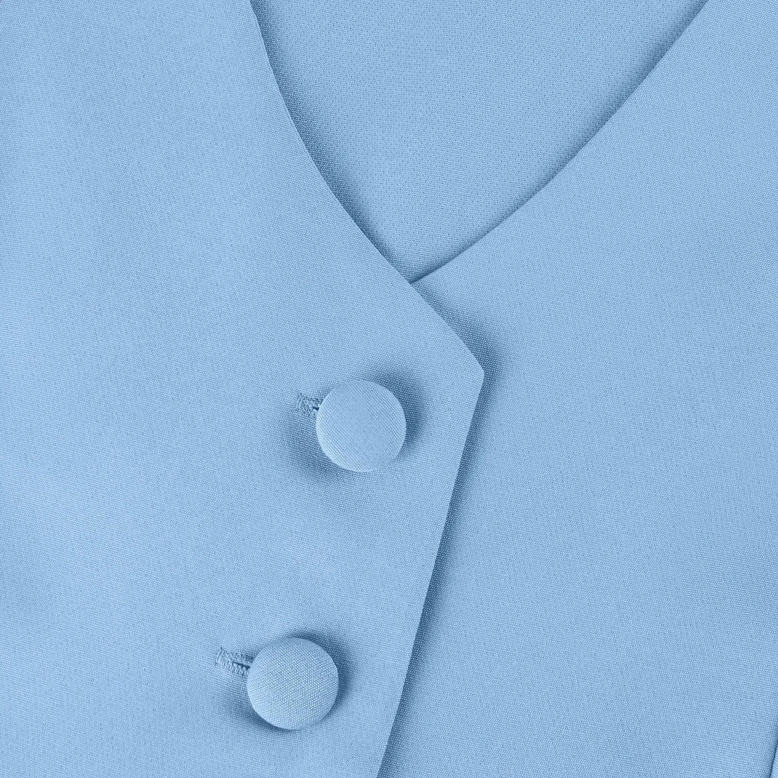 Sleeveless V-Neck Vest and Wide Leg Pants Suit for Women