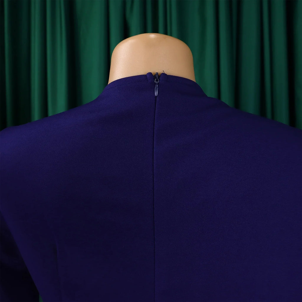 Women's Office Dress V Neck Solid Midi Formal Workwear