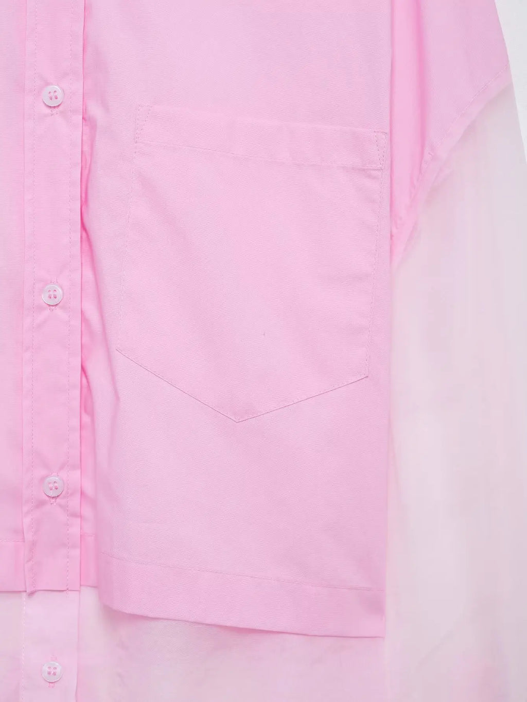 Women's Patchwork Translucent Blouse with Lace-Up Detail Casual Lapel Single-Breasted Long Loose Top for Spring and Summer