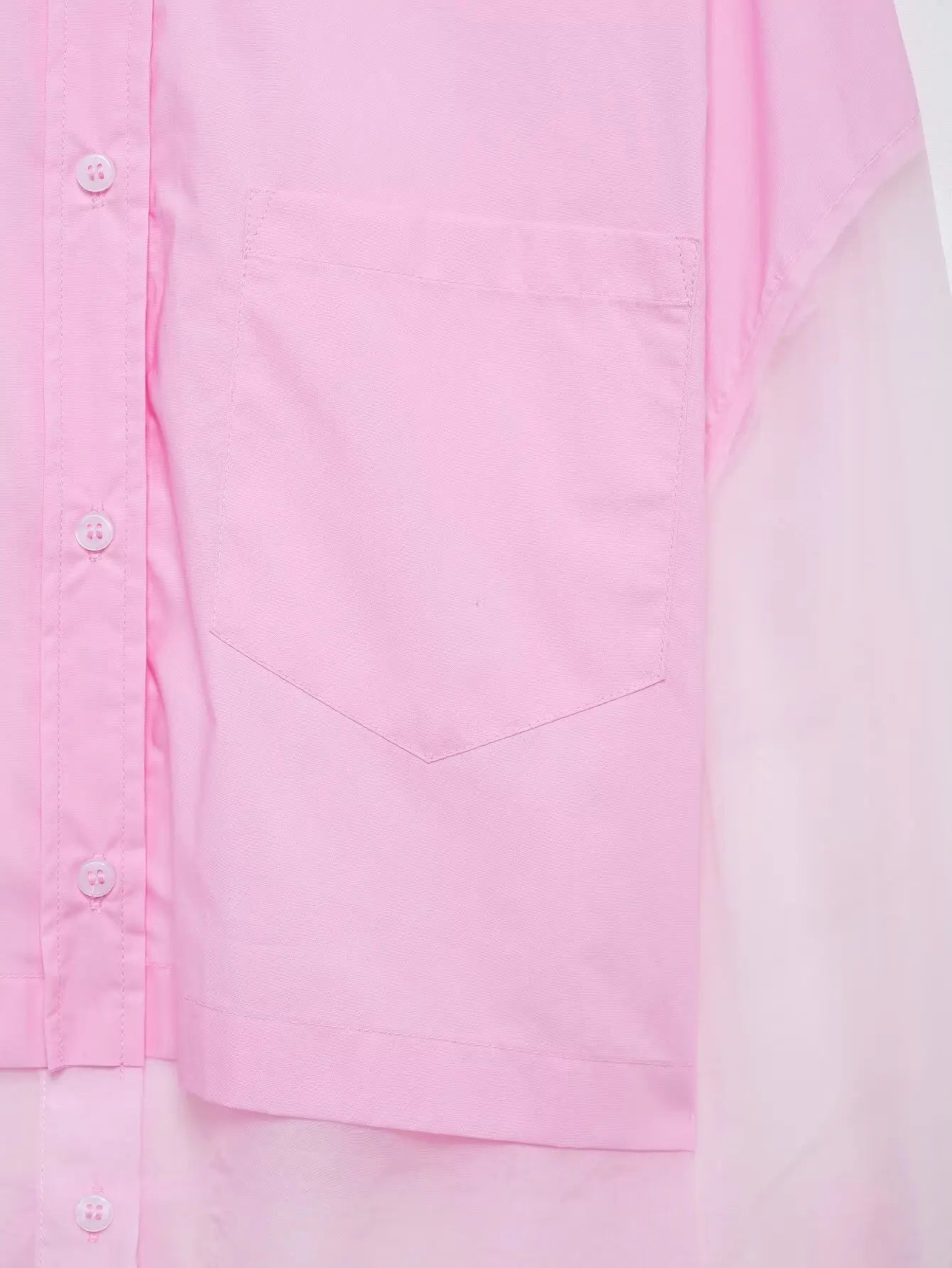 Women's Patchwork Translucent Blouse with Lace-Up Detail Casual Lapel Single-Breasted Long Loose Top for Spring and Summer