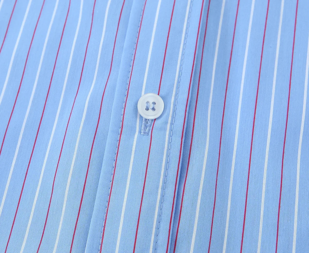 Fashionable Stripe Shirt and Wide Leg Pants Set for Women Casual Spring Outfit