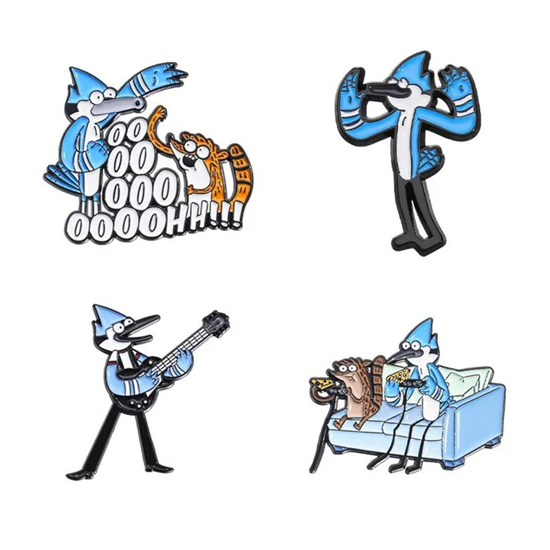 Cartoon Character Enamel Pins Set Cute Anime Brooches Fashion Accessories