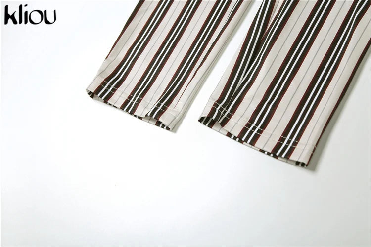 Sexy Striped Printed Women Jumpsuit with Inclined Shoulder Hollow Cleavage Skinny Fit Overalls Stylish Fashion Clubwear