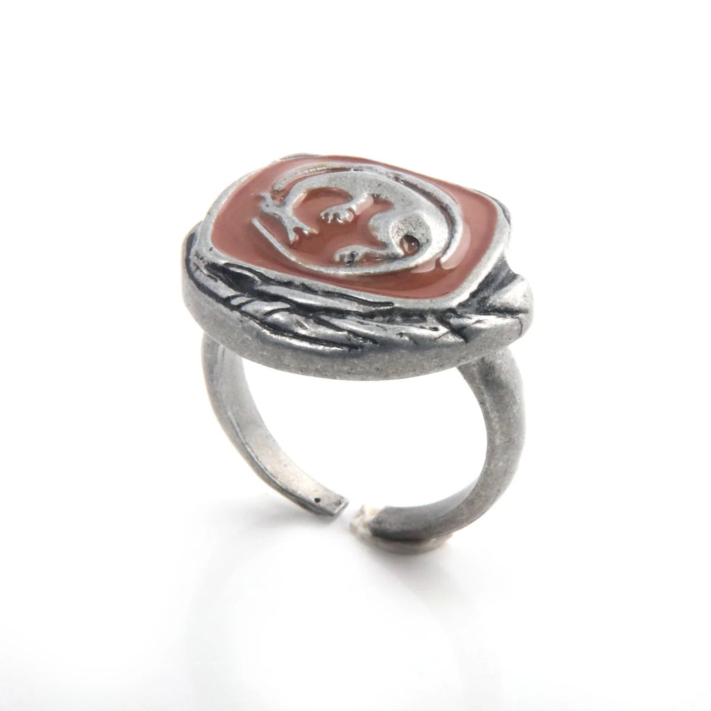 Dark Souls Adjustable Gemstone Ring Chrysanthemum Design for Cosplay Jewelry Accessories