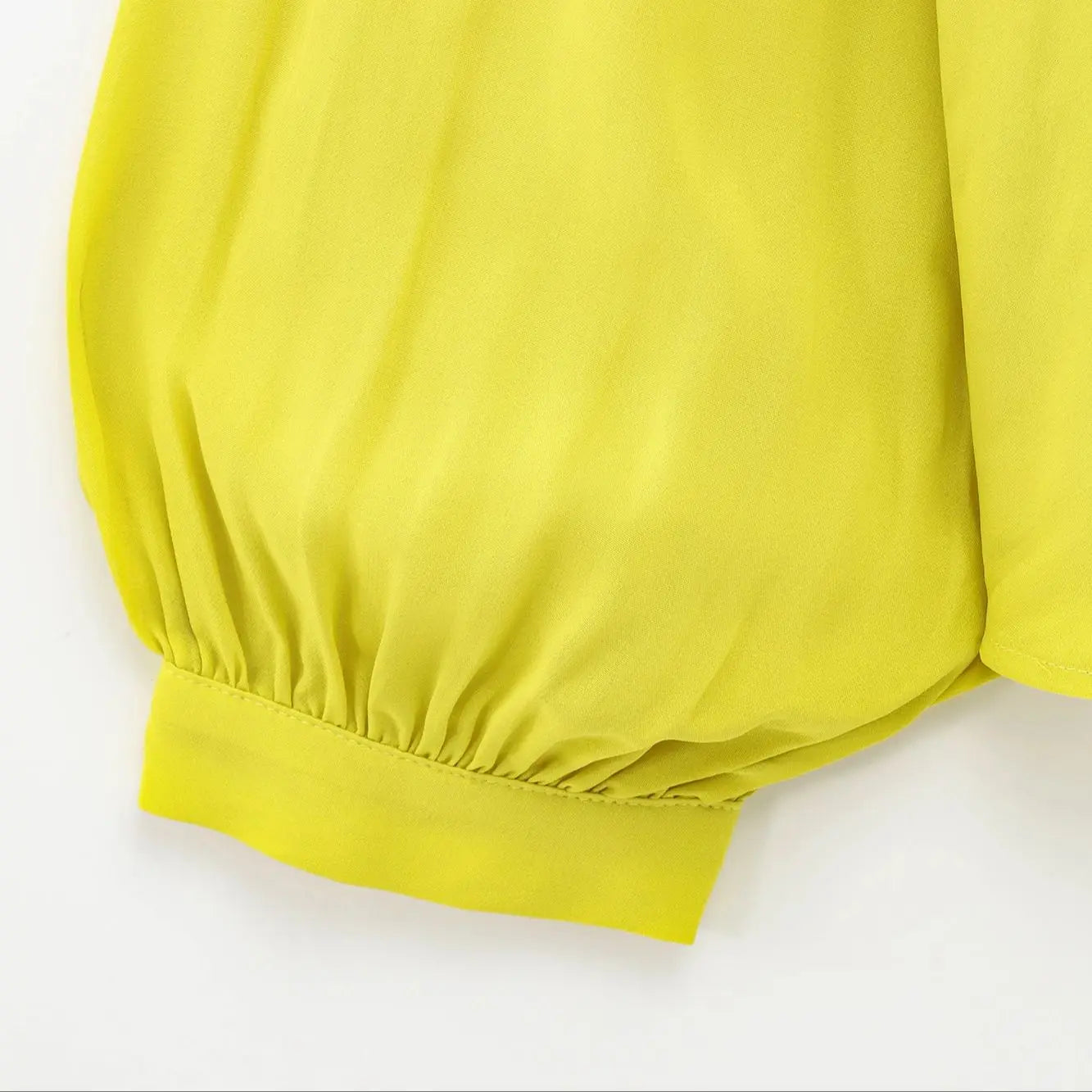 Solid Long Sleeve Bow Tie Blouse for Women Elegant Drawstring Office Shirt All-Match Top