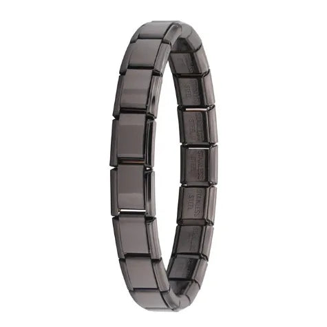 Trendy Square Stainless Steel Bracelets for Men and Women Hip Hop Style Adjustable Jewelry Gift