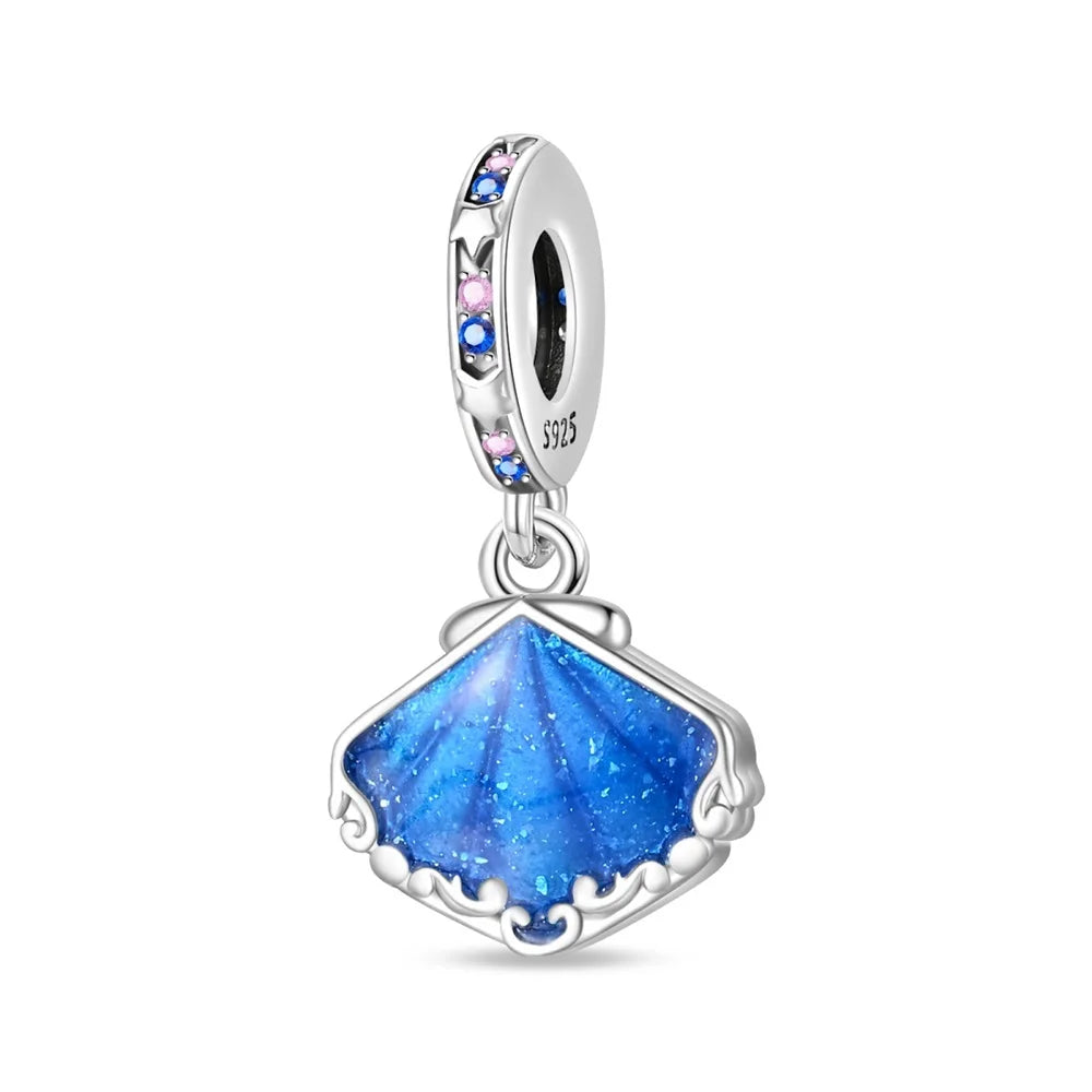 Underwater World 925 Sterling Silver Ocean Animal Pendant for DIY Bracelet or Necklace