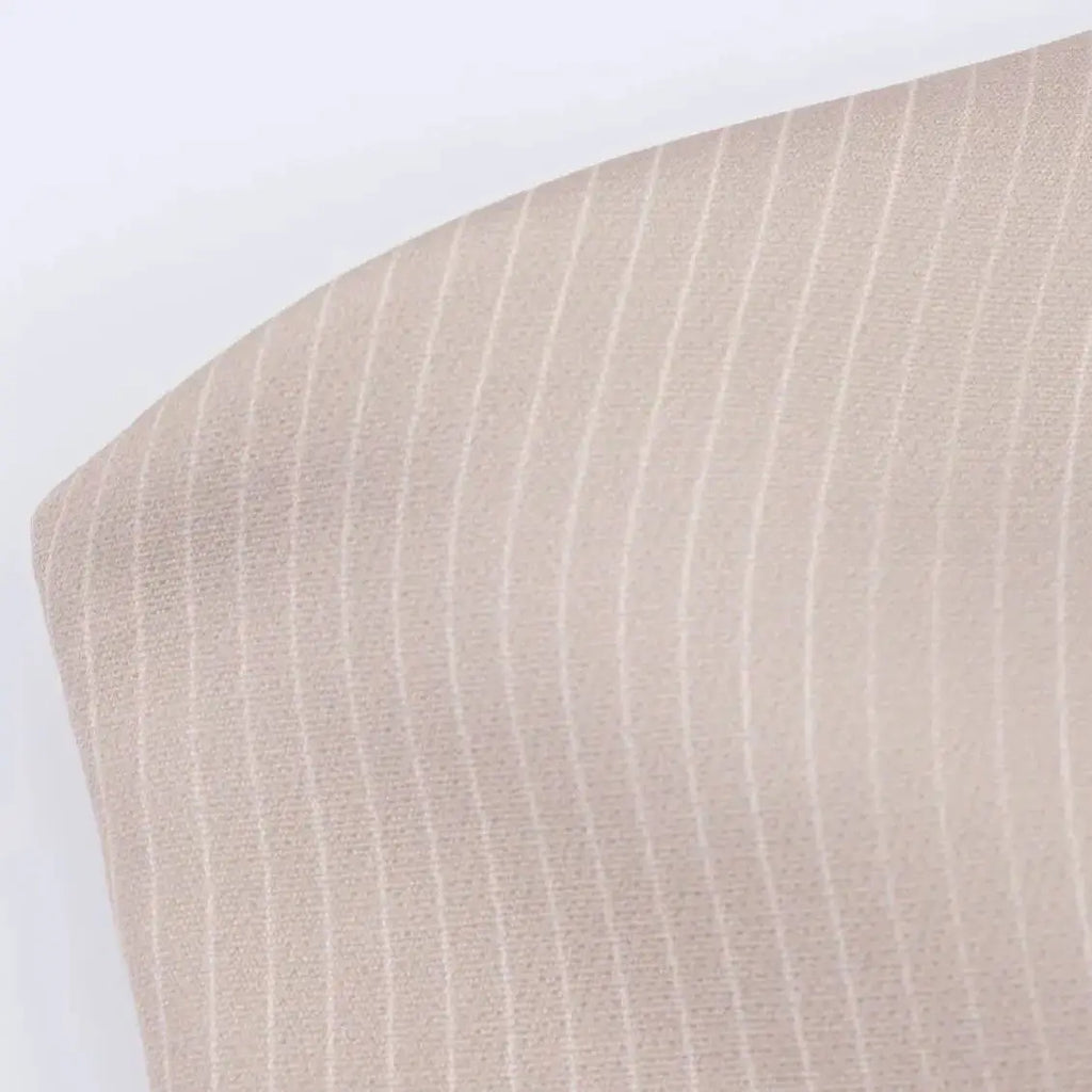 A Line Pleated Stripe Dress For Women Solid Color Back Zip