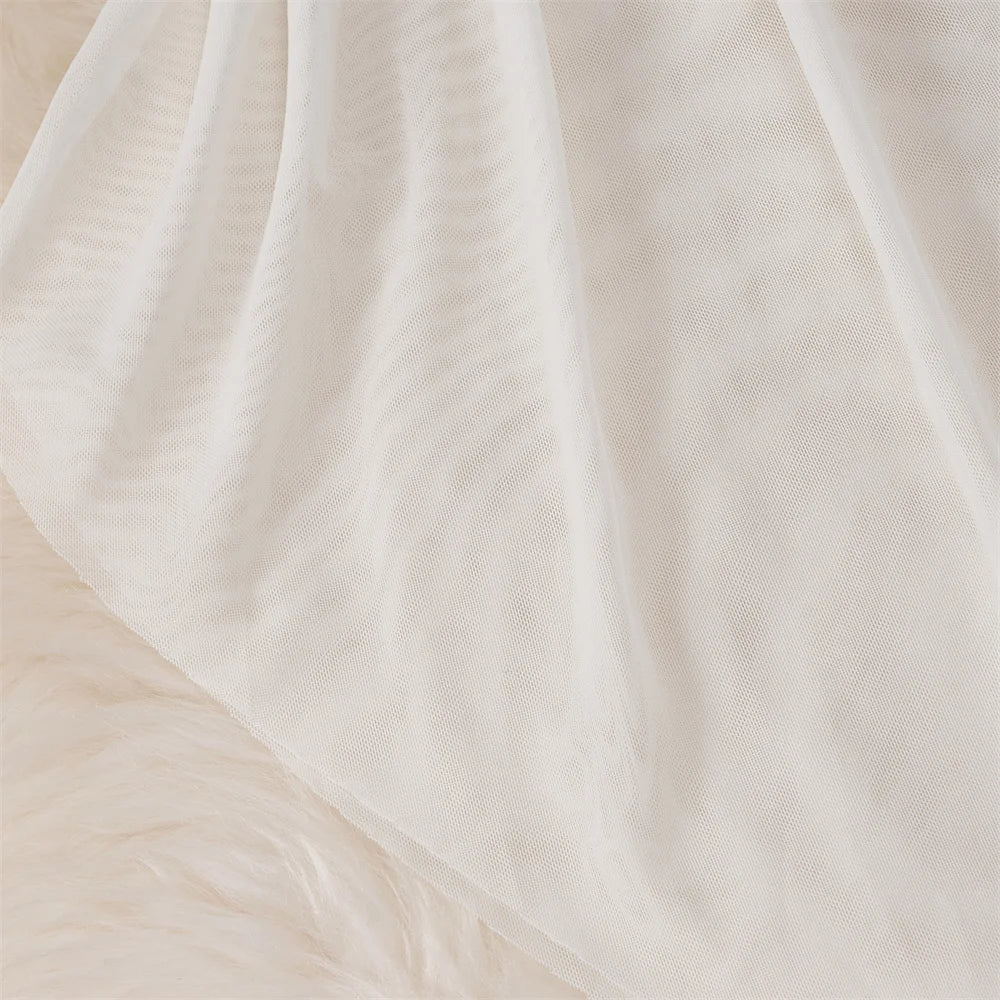 Backless Mesh Nightgown With Cross Strap Nightdress