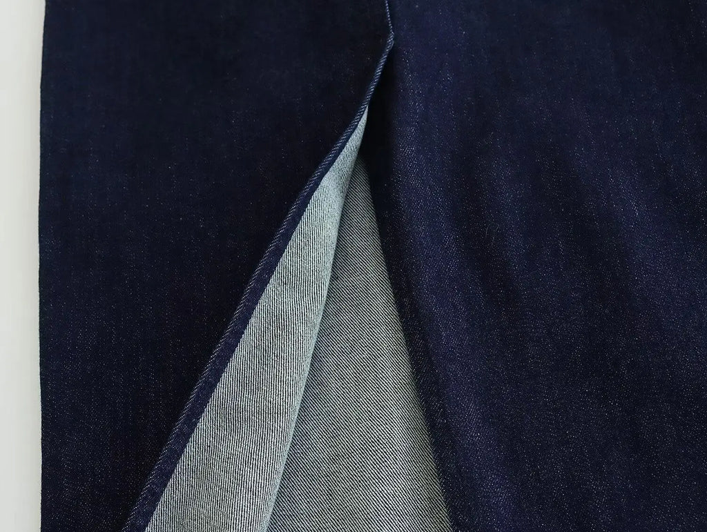 Cowgirl Style Collar Bodycon Dress With Long Skirt