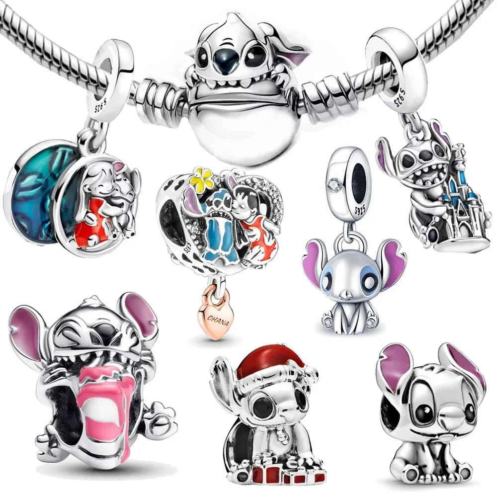 Lilo and Stitch Charms Silver 925 for Bracelet Jewelry Making Gift for Women