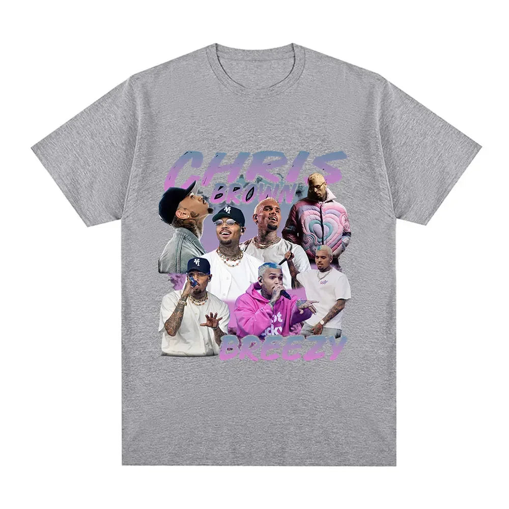 Breezy Pattern T-Shirt for Women Casual Short Sleeved Street Wear