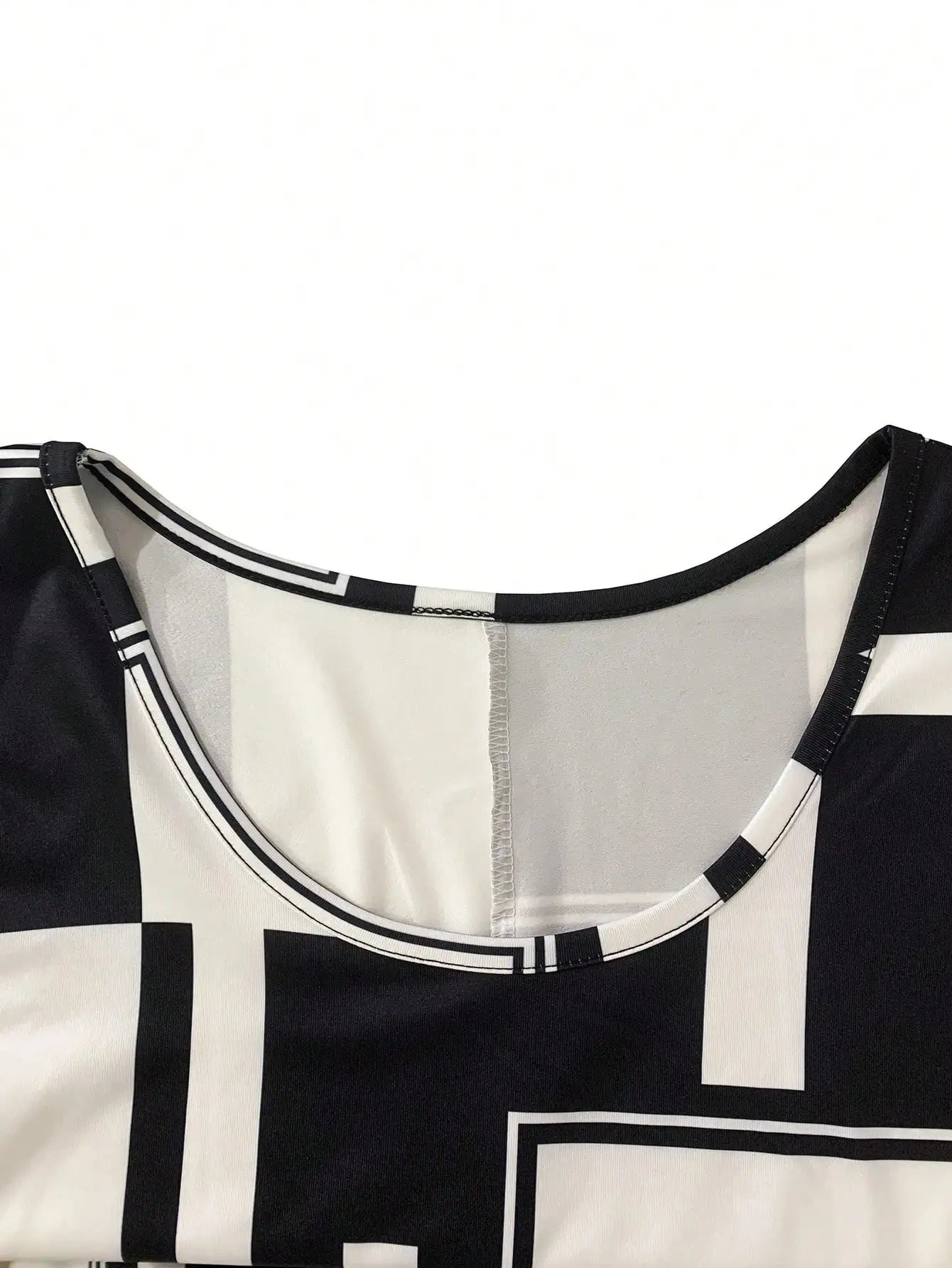 Geometric Pattern Sleeveless Summer Dress For Women