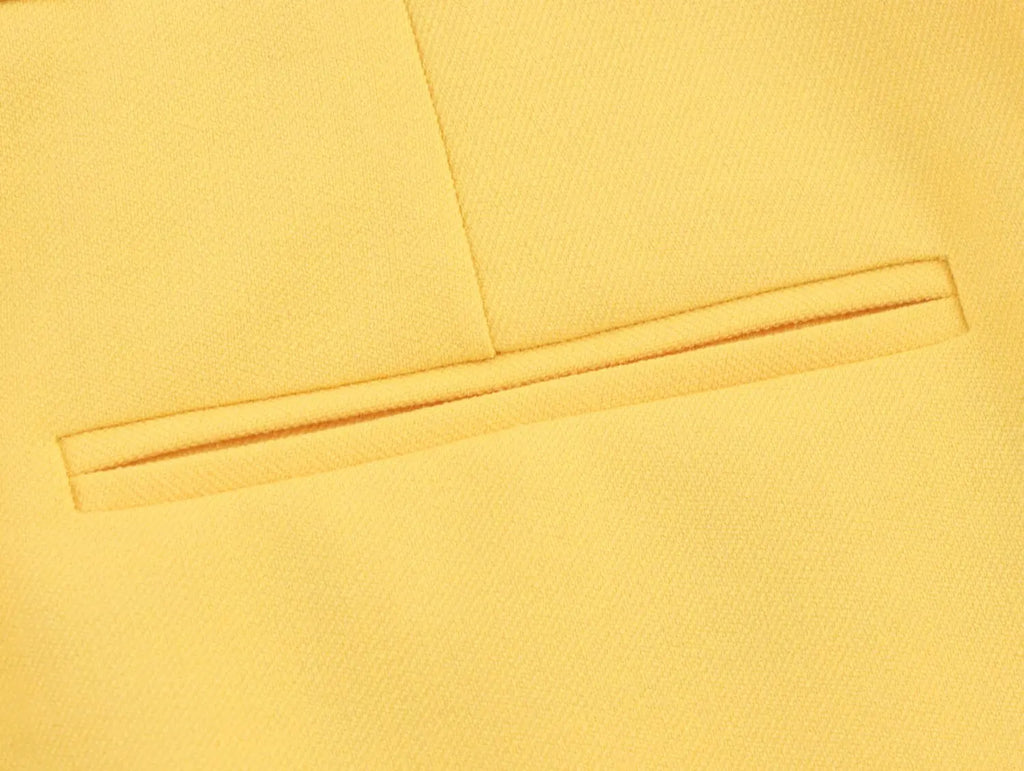 Women's Casual Chic Suit with Lapel Jacket and High Waist Flared Pants for Spring and Summer