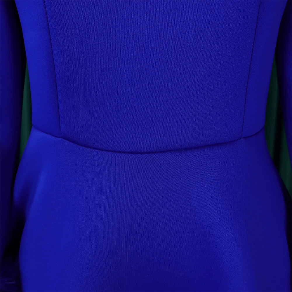 Square Neck Party Dress Women Pleated A Line Mid Calf