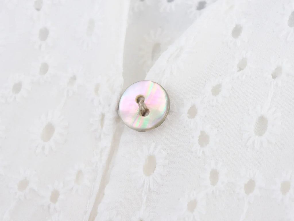 Womens Hollow Embroidery V Neck Lantern Sleeve Mini Dress