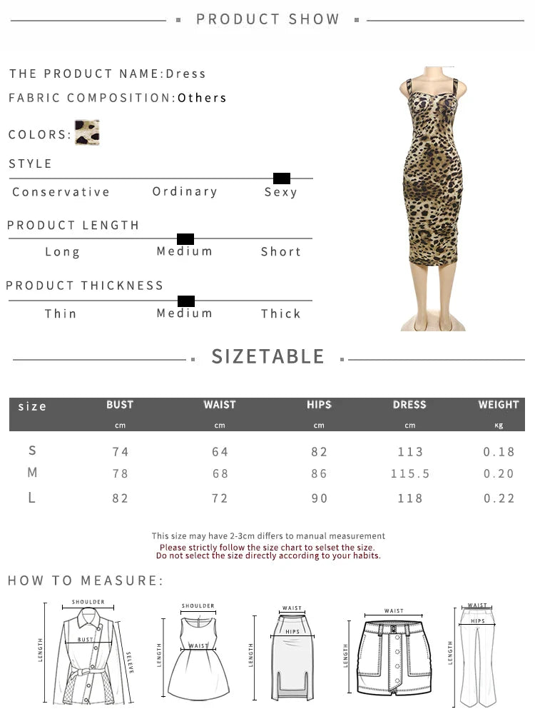 Leopard Print Midi Dress Milk Silk Fabric Backless