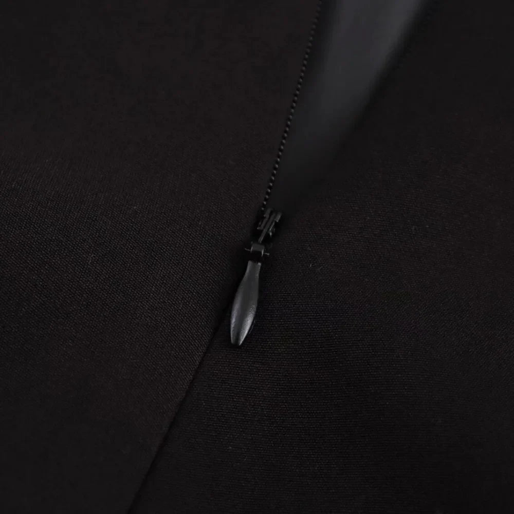 Women Faux Fur Dress Halter Neck Open Back Mini Chic