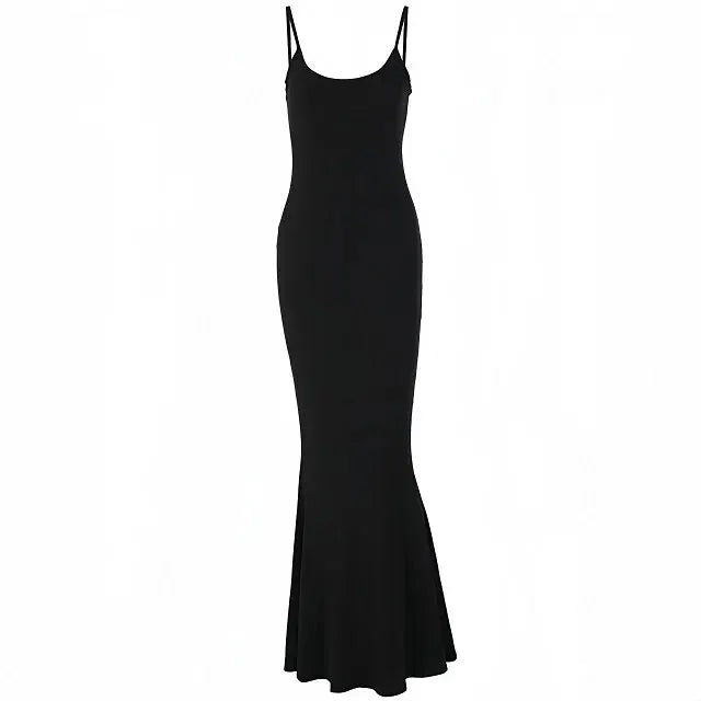 Backless Bodycon Maxi Dress With Spaghetti Straps Elegant