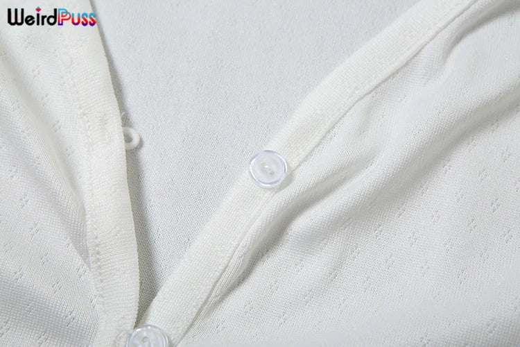 Casual Solid Two Piece Set for Women Long Sleeve Single Breasted Crop Top with Ruffled Thin Mini Shorts Autumn Trend Stylish Matching Outfit