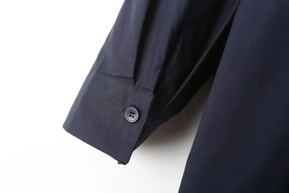 Autumn Women Casual Two Piece Set with Poplin Shirt and High Waist Long Pants