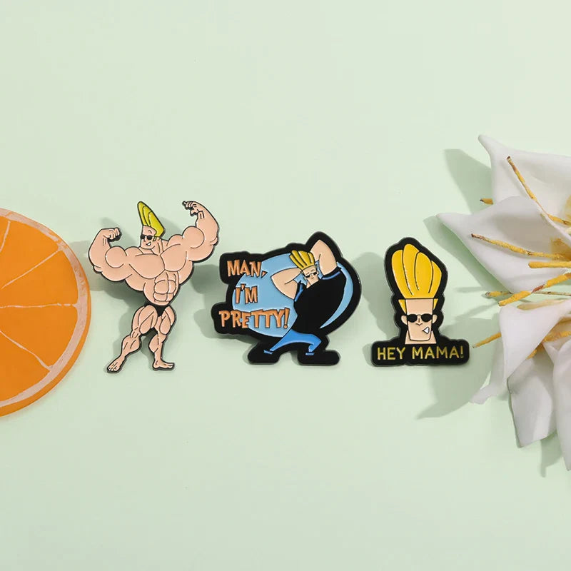 Cartoon Character Enamel Pins Set Cute Anime Brooches Fashion Accessories