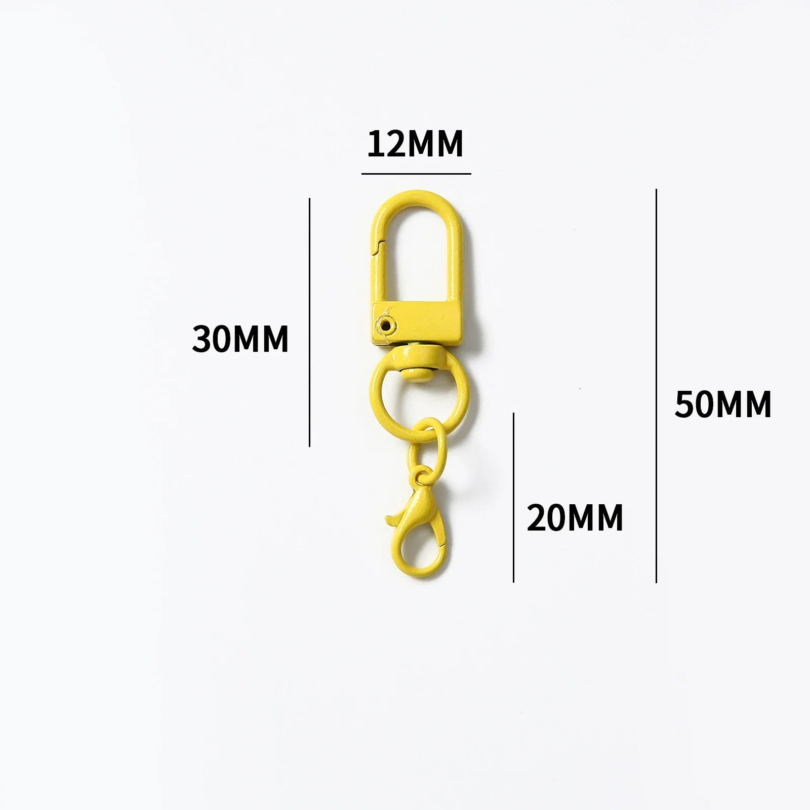 Colorful Carabiner Clasp Key Chain Rotating Keyrings for DIY Key Chain Bags and Pendants Accessories 10 50 100 Pcs Set